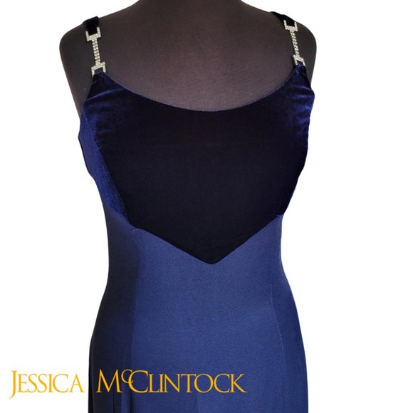 VINTAGE Scott McClintock by Jessica McClintock Gown 6 Prom Velvet 80's 90's - Picture 2 of 6